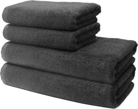 Ôhm 4 Pieces Bath Towels Set 2 Bath Towels 70x140cm 2 Hand Towels