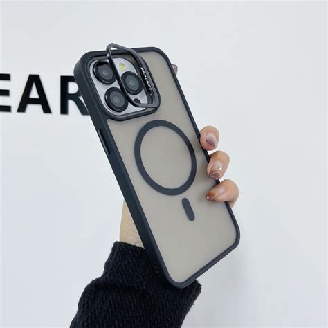 Compatible with iPhone 12 Luxury Case with Camera Cover Stand, with