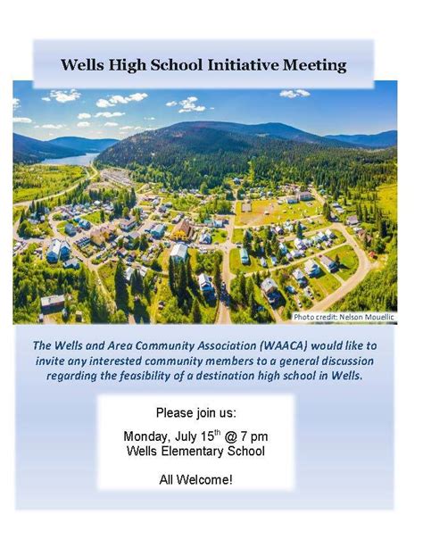 Wells High School Initiative Meeting - What's Up in Wells