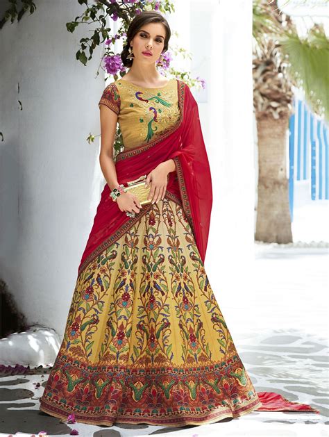 Buy Yellow Silk Panelled Lehenga For Women From The Fashion Attire For