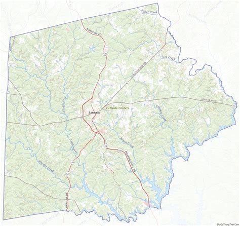 a map of the state of virginia with roads and parks on it's sides