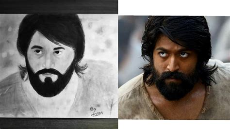 How To Draw Rocking Star Yash Kgf Step By Step Drawing Tutorial