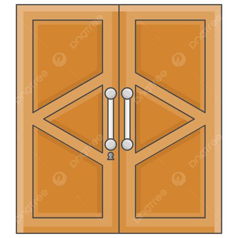 Brown Door Design Vector, Door, Design, Vector PNG and Vector with Transparent Background for ...