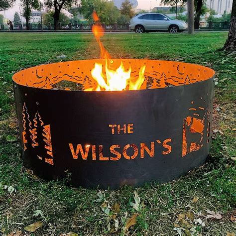 Custom Heavy Duty Northwood Fire Ring Personalized Backyard Etsy