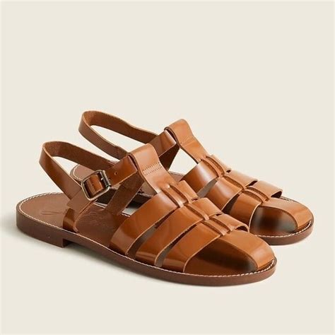 NWT JCrew Fisherman Sandals In Shiny Spazzolato Leather J Crew Shoes