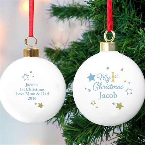 Personalised Babies First Christmas Bauble By Letteroom