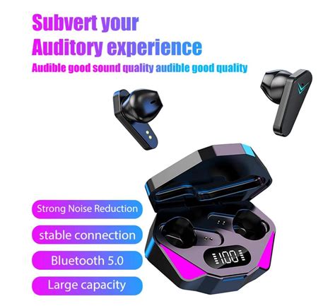 X15 Game Headset Low Latency Bluetooth Headphones Wireless Bass Large Capacity Earbuds Hd Noise