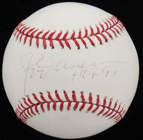 Rod Carew Signed OML Baseball Inscribed HOF 91 PSA Hologram