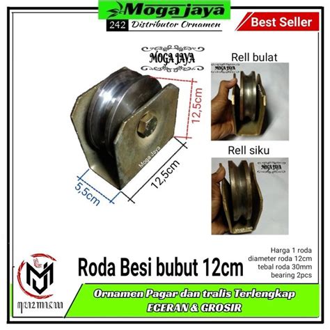 Roda Besi Bubut Pintu Gerbang 12cm Lazada Indonesia