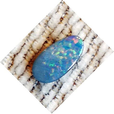 A Nicely Coloured Freeform Shape Doublet Opal Etsy Uk