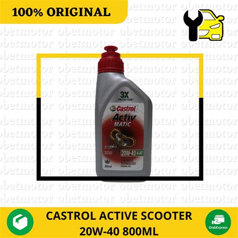 Jual Oli Motor Matic Castrol Active Scooter 20W 40 800ml Shopee Indonesia