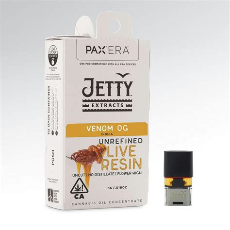 Jetty Extracts Venom Og Unrefined Live Resin Pax Era Pod 5g Leafly