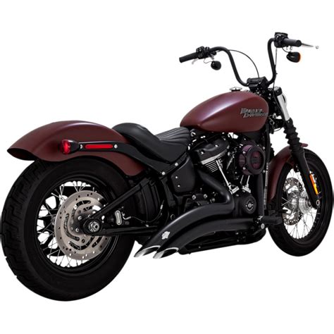 Ligne D Chappement Noir Big Radius Pour Softail Par Vance Hines