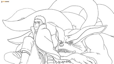Naruto Modo Kurama Para Colorir