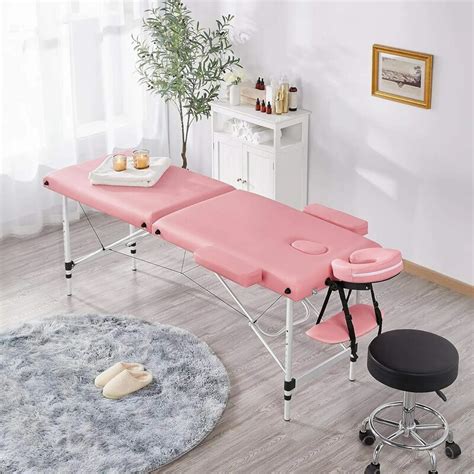 Yaheetech Massage Tables Portable Spa Bed Aluminum Facial Tattoo Bed