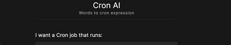 Cron Ai官网ai生成定时任务 Ai导航网