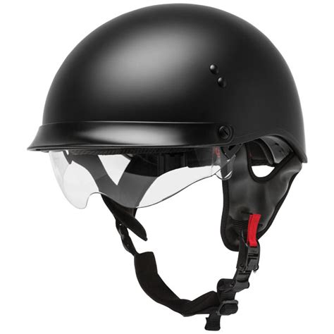 Gmax Hh Twin Full Dressed Half Helmet Xs Matte Black