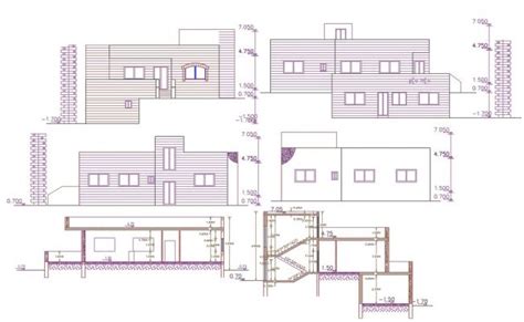 1200 Square Feet House Building Design Dwg File Cadbull