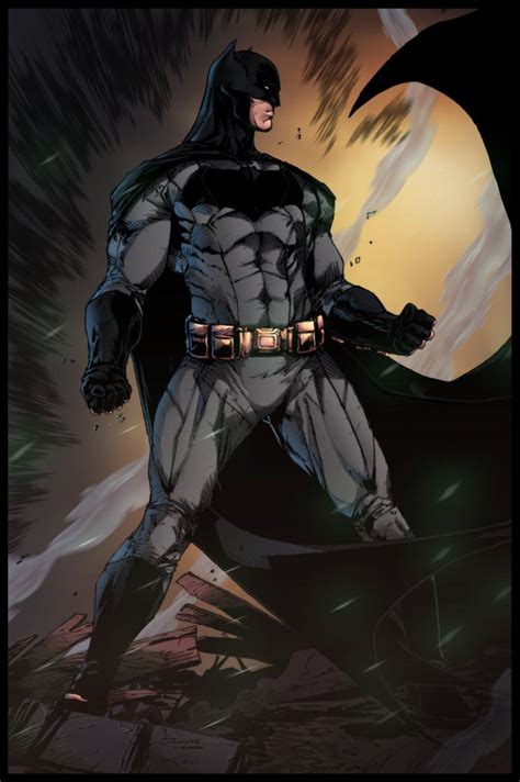 The Batman Standing In Front Of A Full Moon With His Hands On His Hips