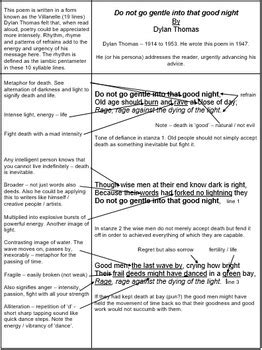Analysis Do Not Go Gentle Into That Good Night