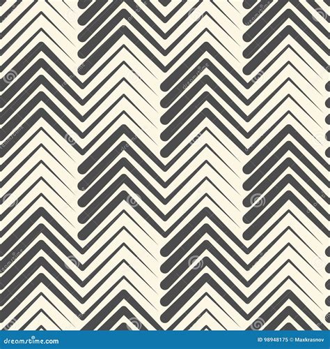 Seamless Zig Zag Pattern Abstract Monochrome Background Stock Vector