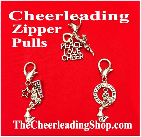 Cheerleader Cheerleading Zipper Pull Silver Cheerleading Etsy