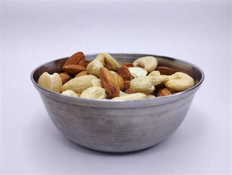 bowl  healthy mixed nuts almonds  cashews stock image image