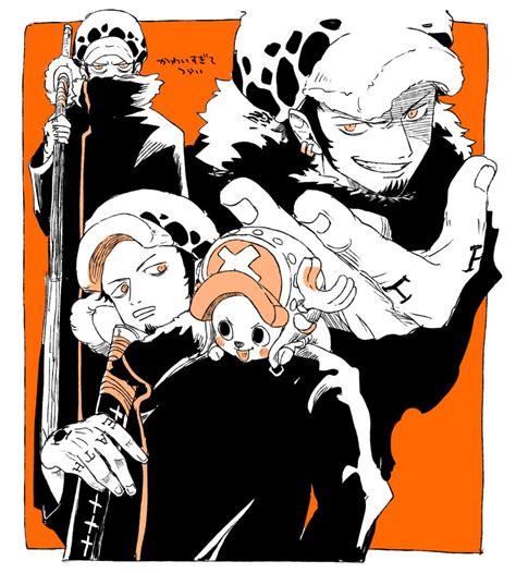 One Piece Trafalgar D Water Law And Tony Tony Chopper By ちづこ Artofit