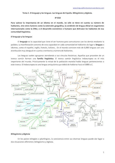 Pdf Tema El Lenguaje Y Las Lenguas Las Lenguas De Espa A