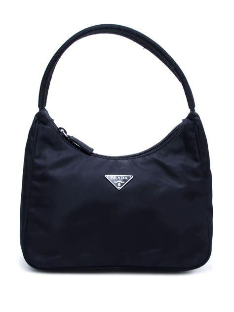 Prada Pre Owned Triangle Logo Handbag Farfetch