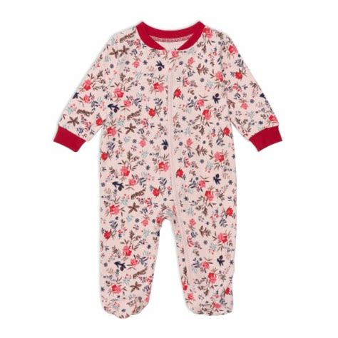 Organic Cotton One Piece Printed Pajamas With Printed Flowers 24m Kroger