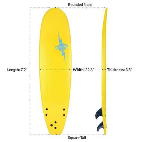 Osprey 7ft 2 Foam Surfboard 2021 I Bolt Yellow I Wetsuit Centre