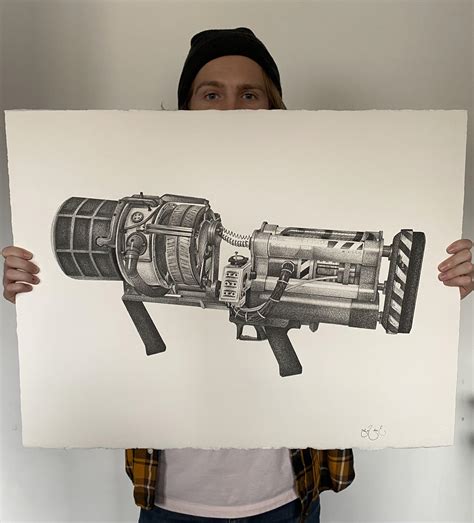 My Pen And Ink Drawing Of The Thunder Gun This Is The Rd And Final