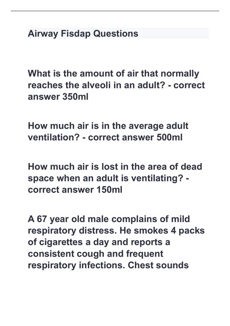 Airway Fisdap Questions With Answers Fisdap Stuvia Us