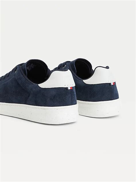 Baskets En Daim à Semelle Cuvette Bleu Tommy Hilfiger