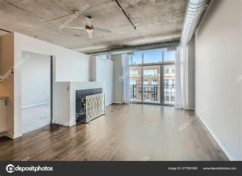 Empty Room Interior Rendering Stock Photo Photo