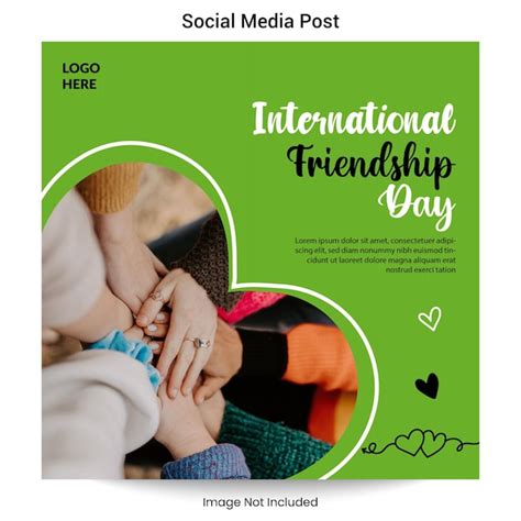 Premium Vector Vector Friendship Day Social Media Post Design Template