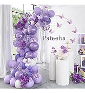 Amazon Pateeha Purple Balloon Arch Kit Butterfly Baby Shower