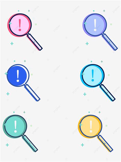 Exclamation Point Magnifying Glass Png Magnifier Business Icon Png And Vector With