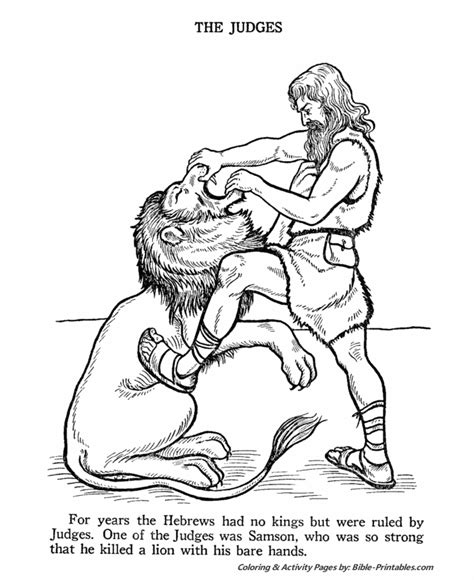 Samson And Delilah Bible Coloring Bible Coloring Pages Sunday