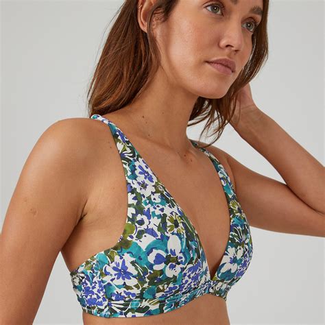 Bikini Oberteil In Foulard Form Blumenmuster Gebl Mt La Redoute