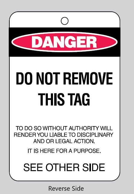 Large Lockout Tags Jabac Label Sign Safety Solutions