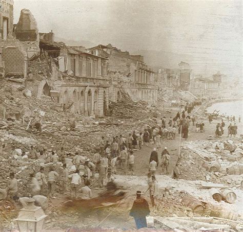 Messina Earthquake And Tsunami Of 1908 Sicily Catania Calabria