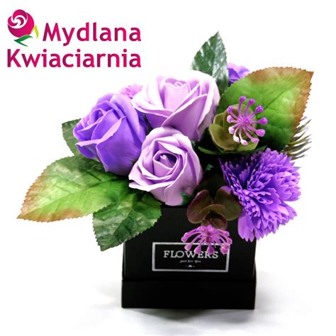 Mydlana Kwiaciarnia Kwiaty Mydlane Bukiet Flower Box PREZENT