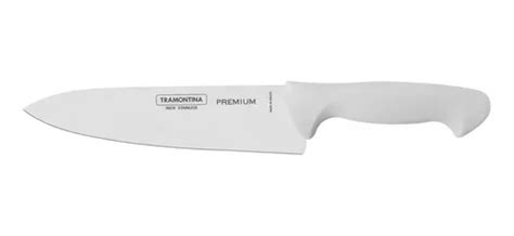 Faca Chef Inox Carne Cabo Branco Premium Tramontina