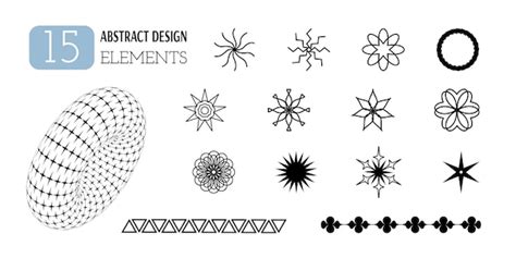 Premium Vector Set Of Vector Abstract Geometric Shapes Aesthetics Of