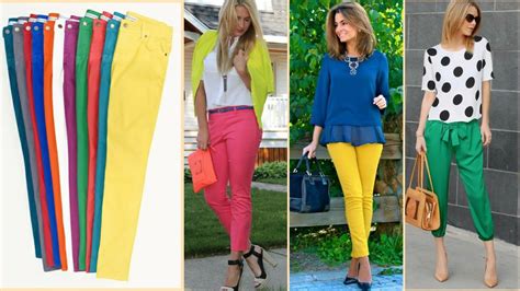 Pantalones De Colores Para Mujer Como Combinarlos C Mo Combinar