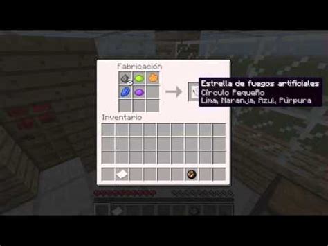 Como Hacer Fuegos Artificiales De Colores En Minecraft Youtube