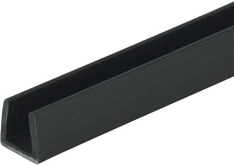 Outwater Plastics Black Styrene Plastic U Channel C Channel