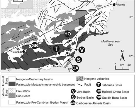 Tectonic Zonation Of The Betic Cordillera And Key Intramontane Basins